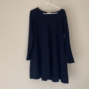 Tres Bien Navy A Line long sleeve dress